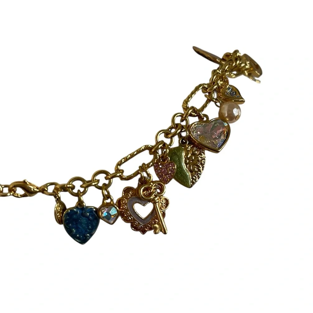Kirks Folly Key to My Heart Gold Charm Bracelet - Picture 4 of 7